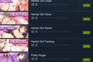 SLG游戏合集：色女孩GAME，官方中文，8款游戏，STEAM销售，视频大小/数量